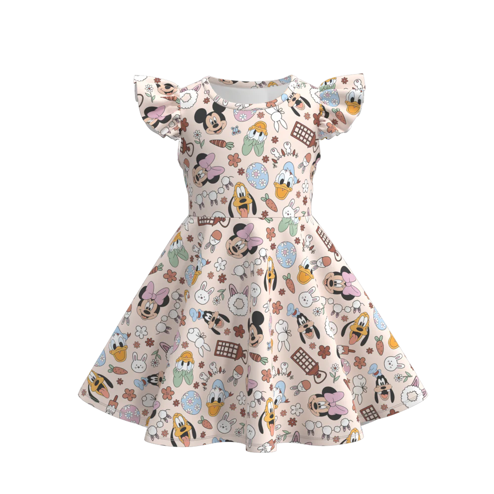 Easter Print Twirl Dress | Preorder