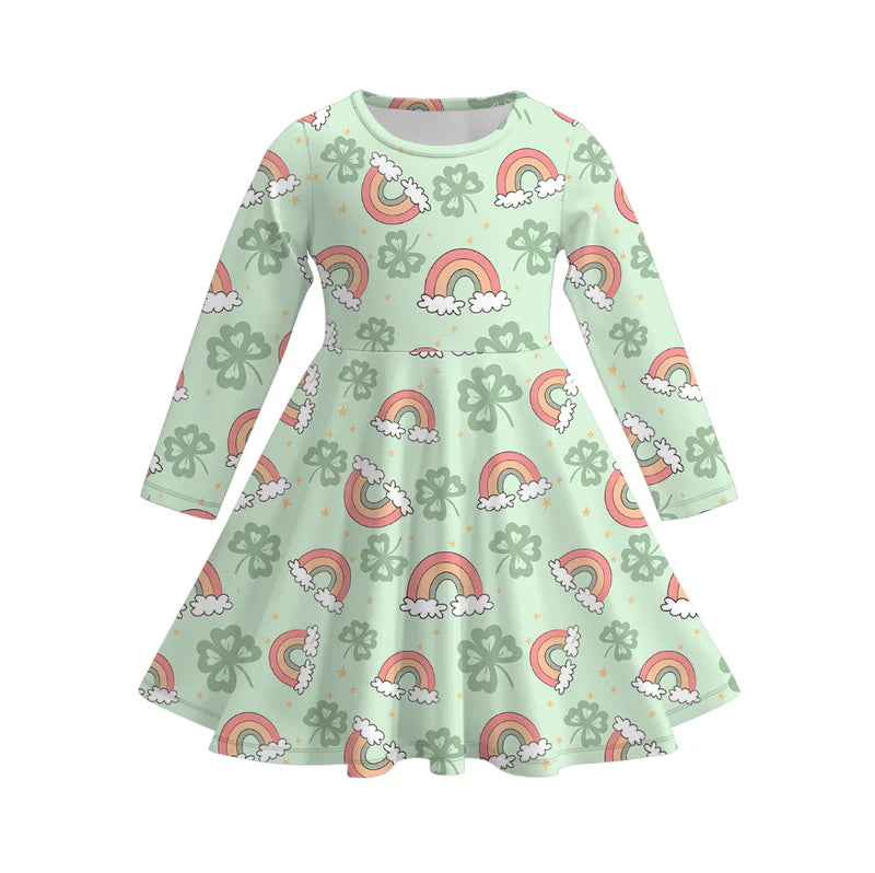St. Paddy’s Day Rainbow Twirl Dress | Preorder