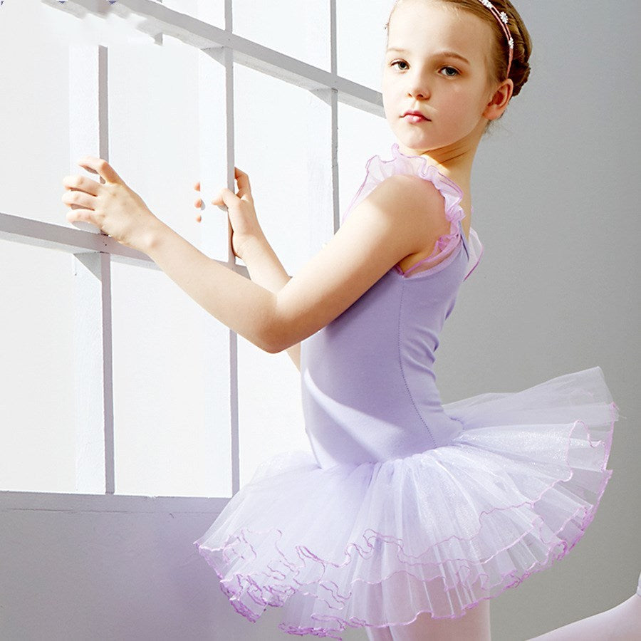 Girls' short sleeve ballet skirt