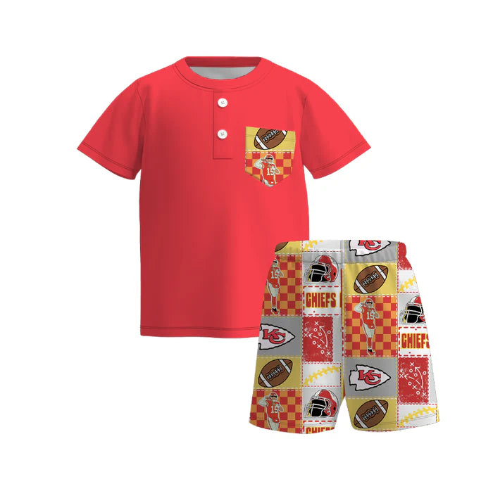 Boy Cartoon Print Short Set | Preorder