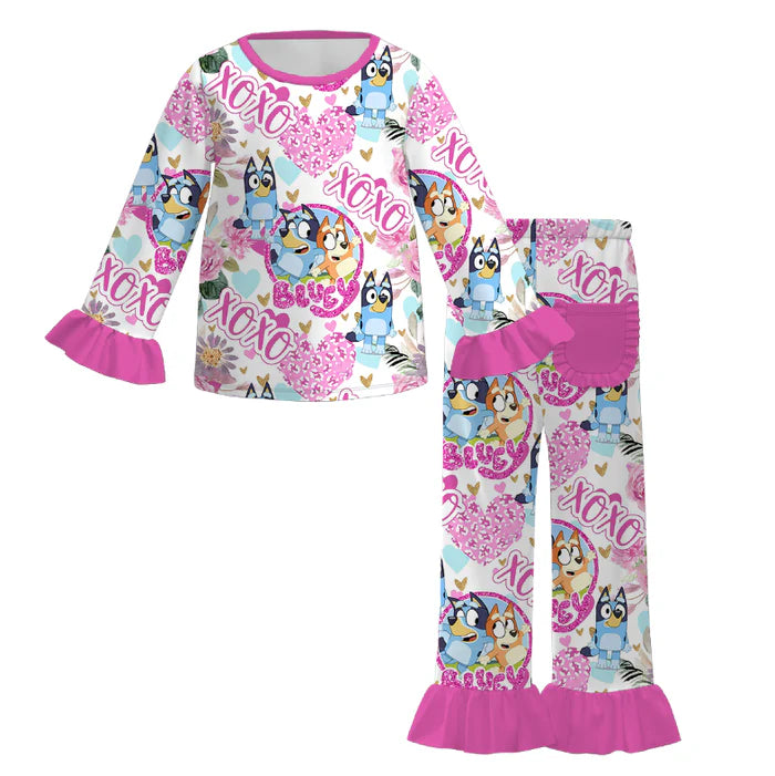 Girls Character Love Day Print PJs | Preorder