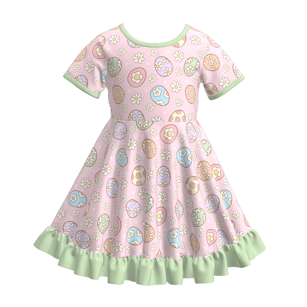 Easter Print Twirl Dress | Preorder