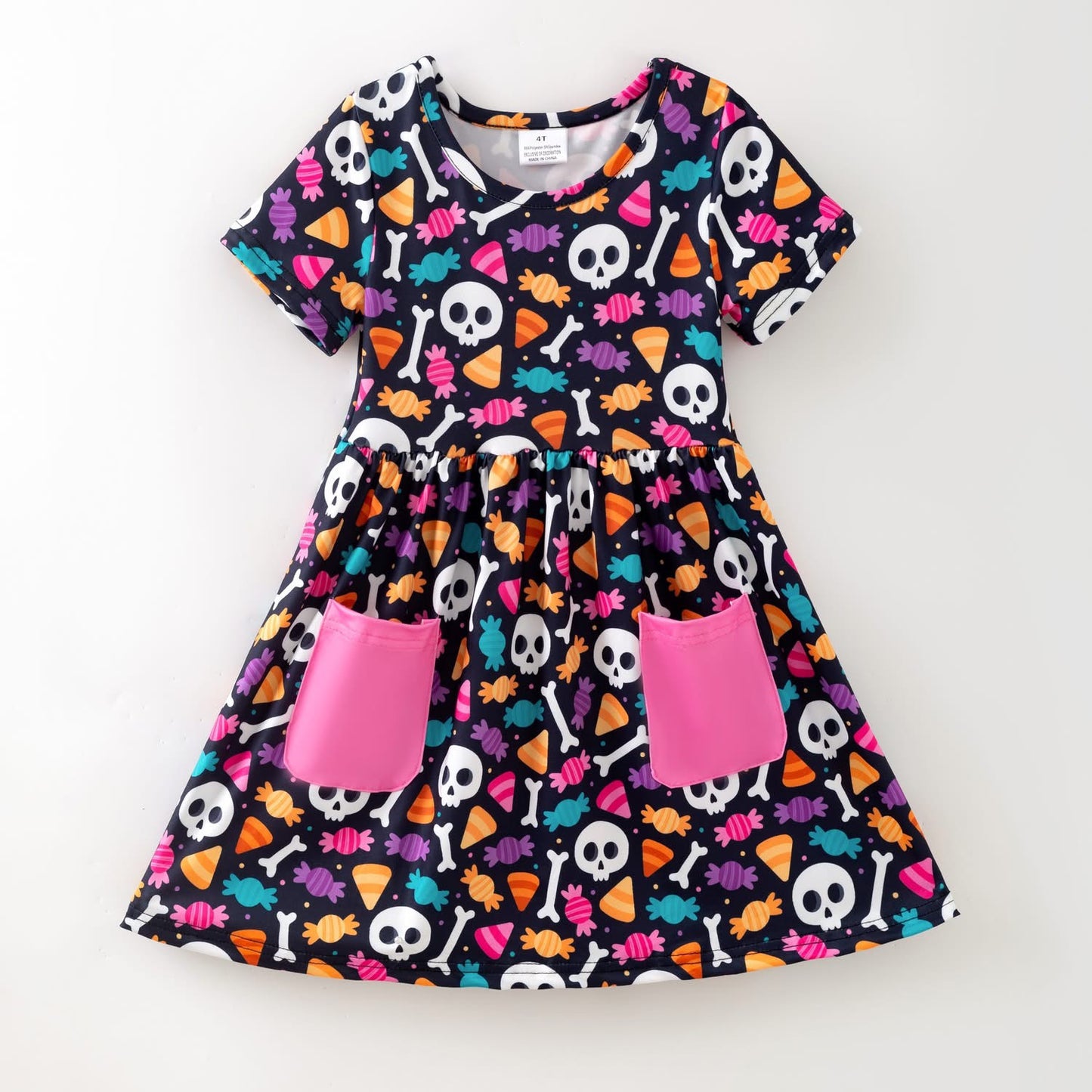 Candy Corn & Skull Pocket Dress | Preorder