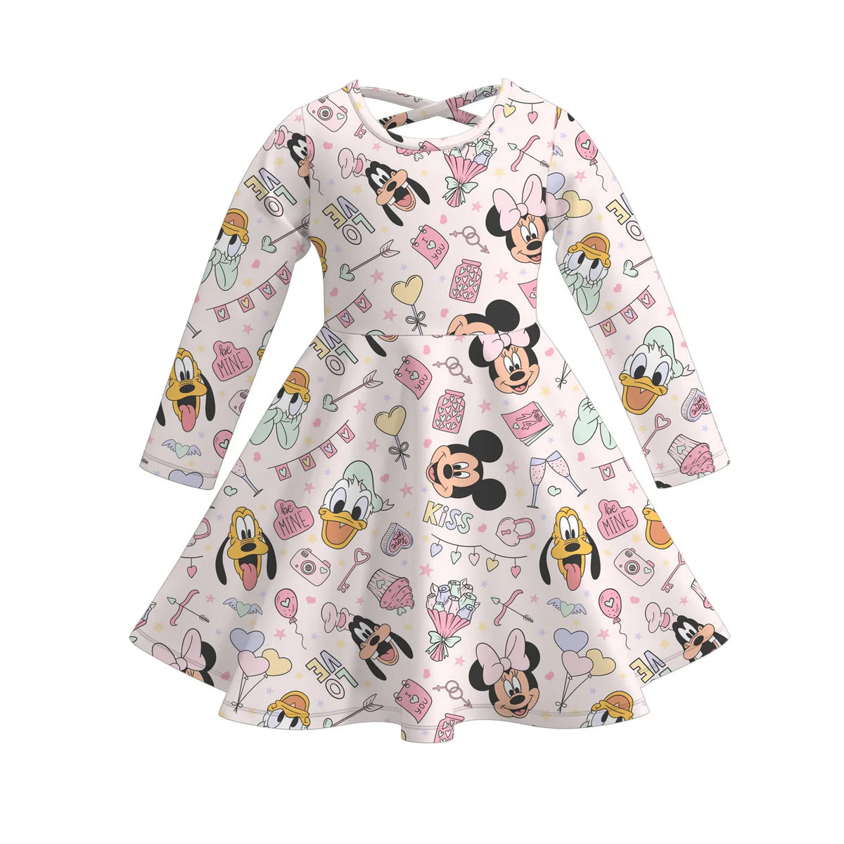 Girls Character Love Day Print Twirl Dress | Preorder