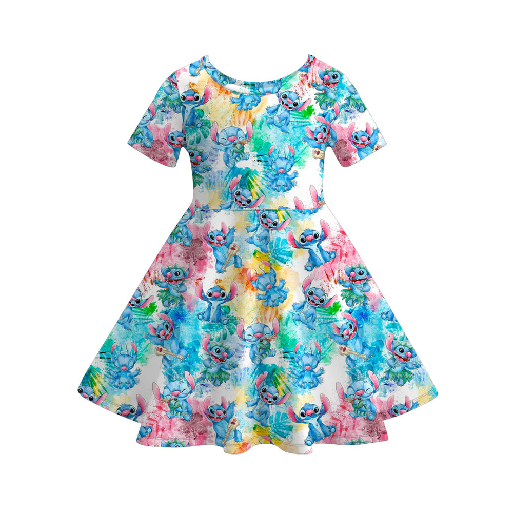 Character Print Twirl Dress | Preorder