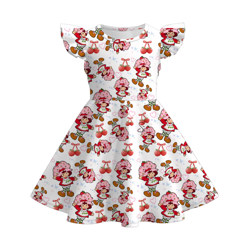 Strawberry Print Twirl Dress | Preorder
