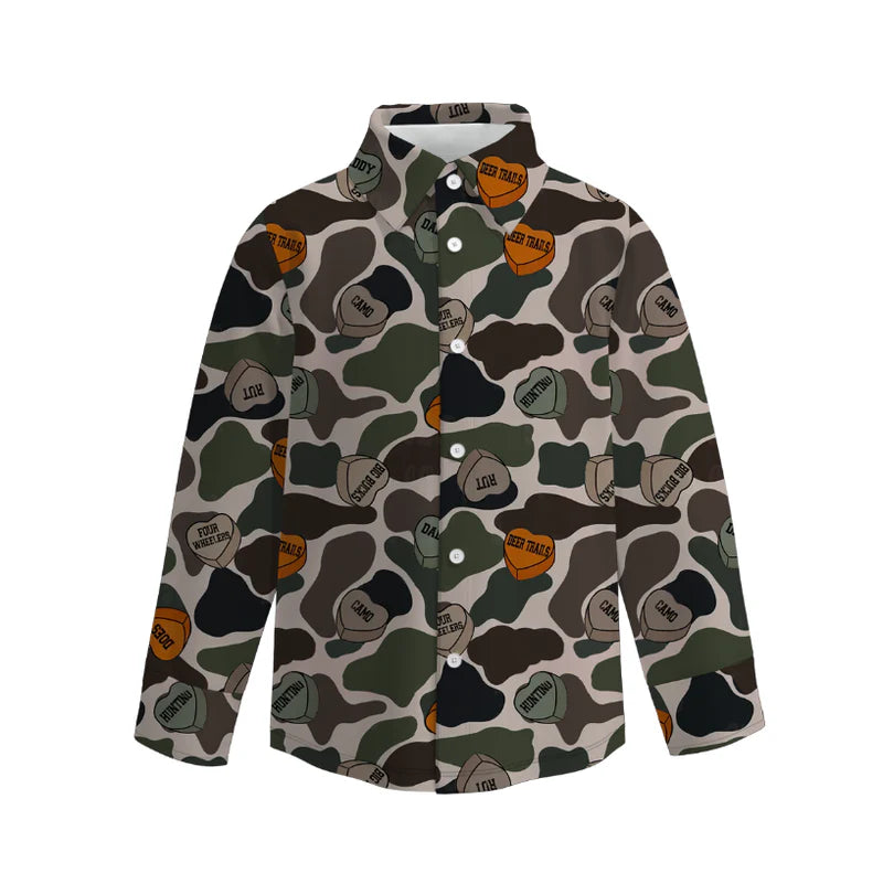Boys Valentine’s Day Print Shirt| Preorder