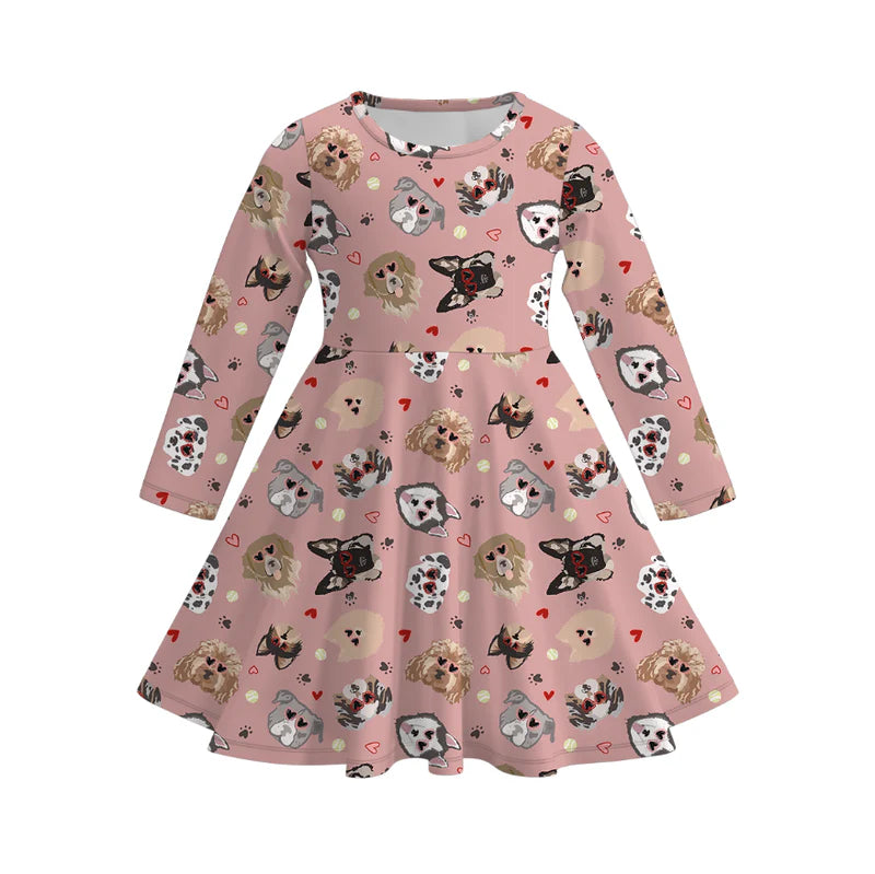 Girls Love Day Print Twirl Dress | Preorder