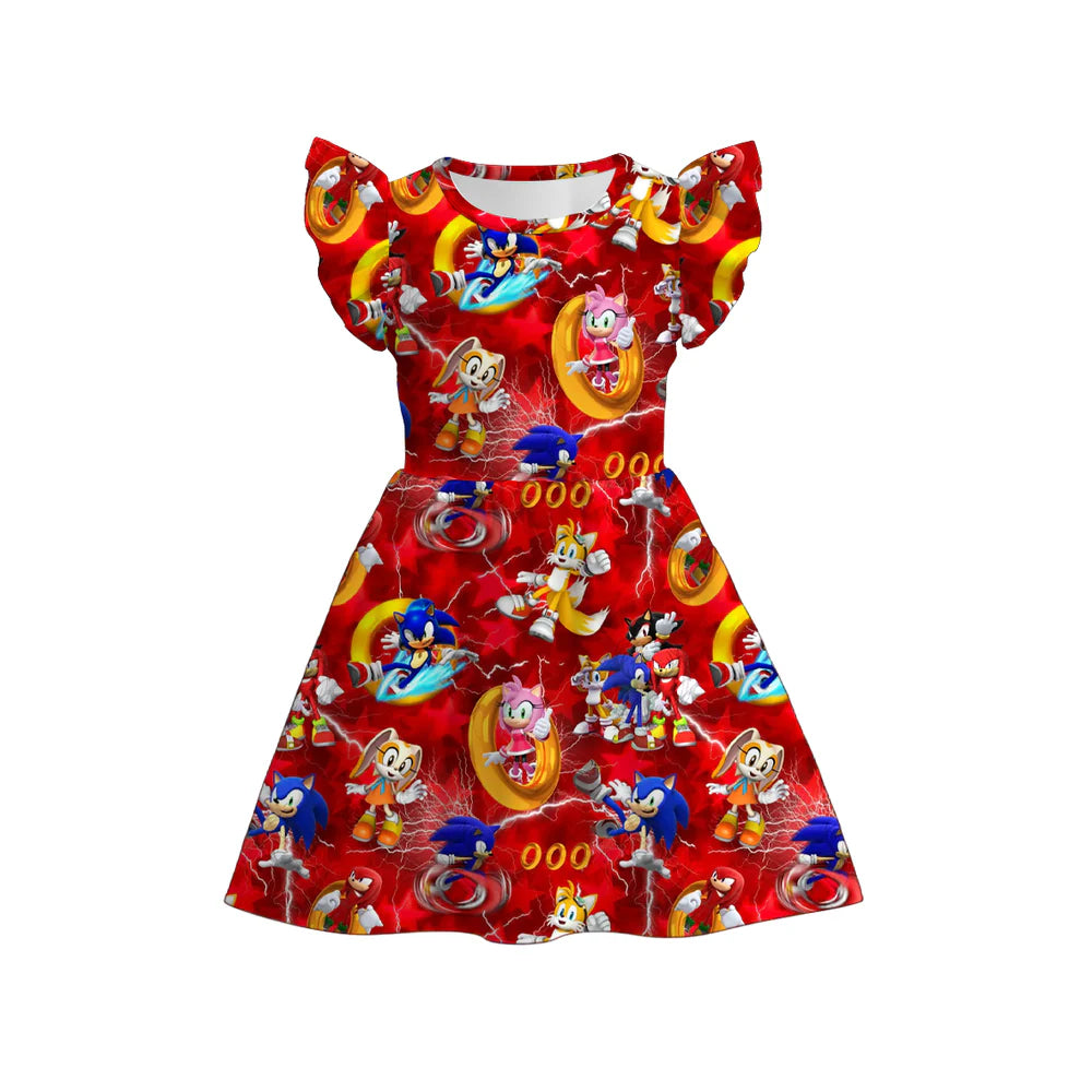 Character Print Twirl Dress | Preorder