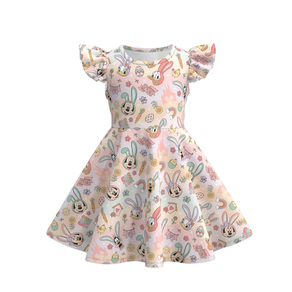 Easter Print Twirl Dress | Preorder