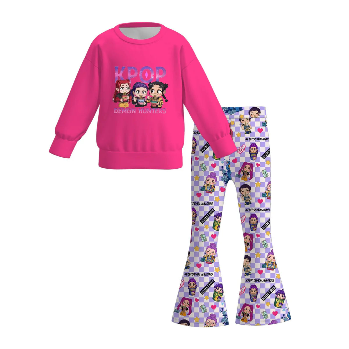 Character Print Flared Pant Set | Preorder