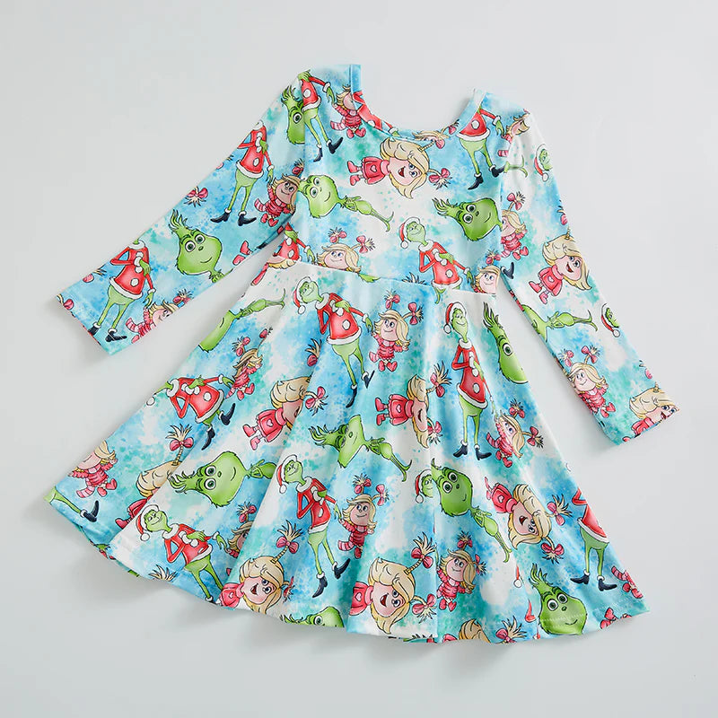 Mr. Grinch and Cindy Lou-Who Twirl Dress | Preorder