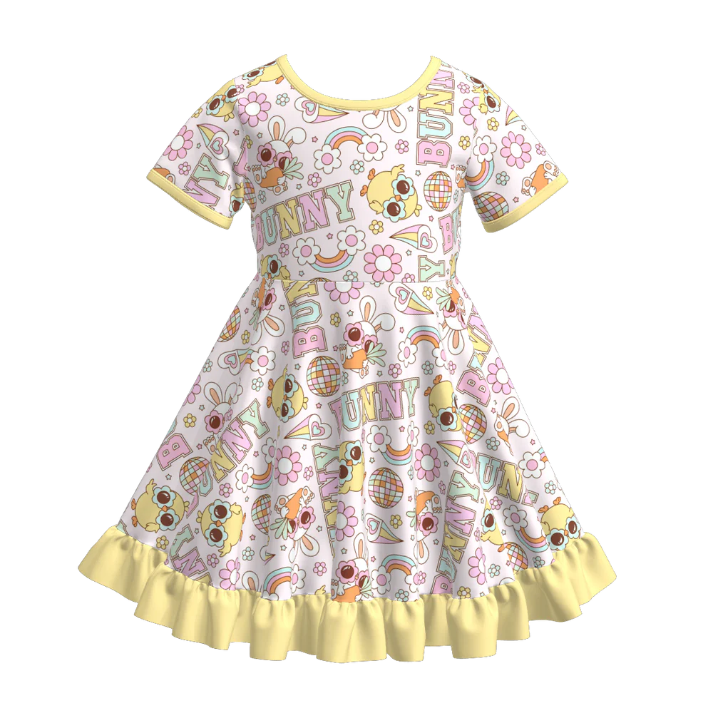 Easter Print Twirl Dress  | Preorder