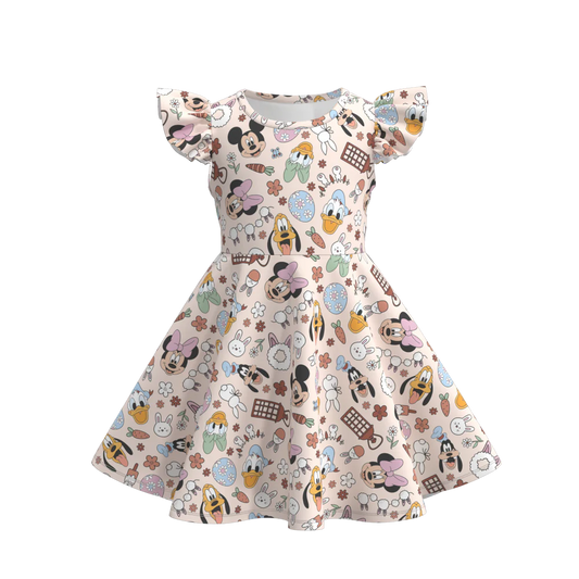 Easter Print Twirl Dress  | Preorder