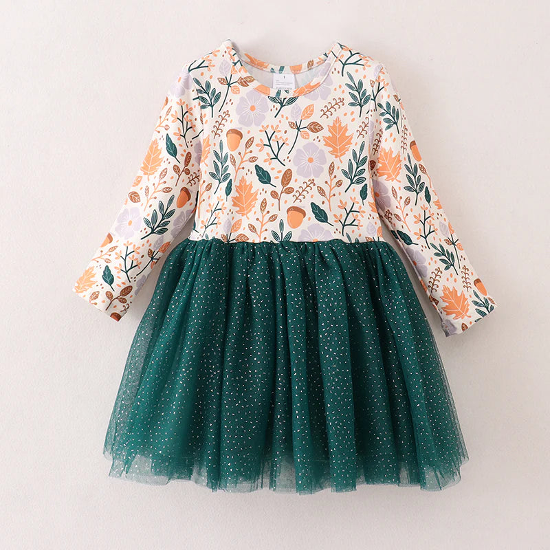 Tulle Dress Dark Green | Pickup Only