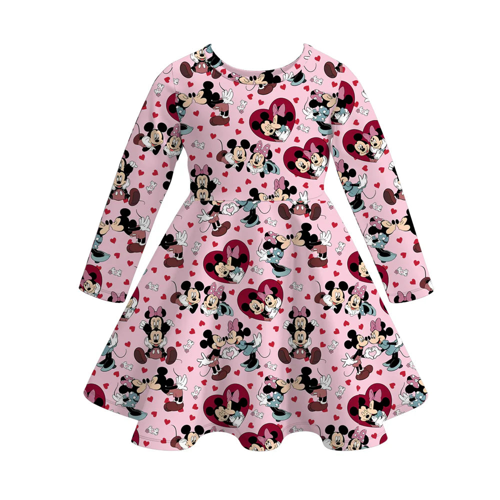 Girls Character Love Day Print Twirl Dress | Preorder