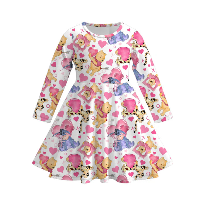 Girls Character Love Day Print Twirl Dress | Preorder