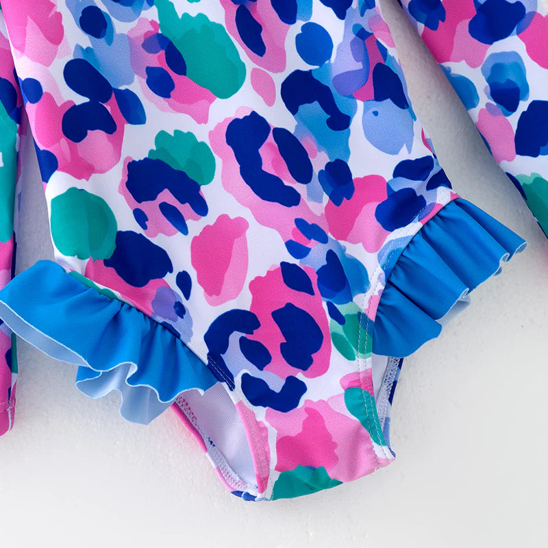 The Rainbow Lepoard Print Swimsuit  | Preorder