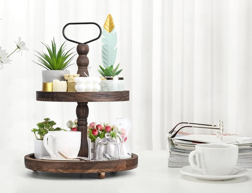 2 Tier Wooden Tray | Pick up Mount Pearl/Paradise