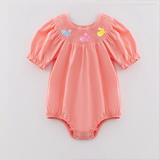 Embroidered Easter Smocked Dress and Romper  | Preorder