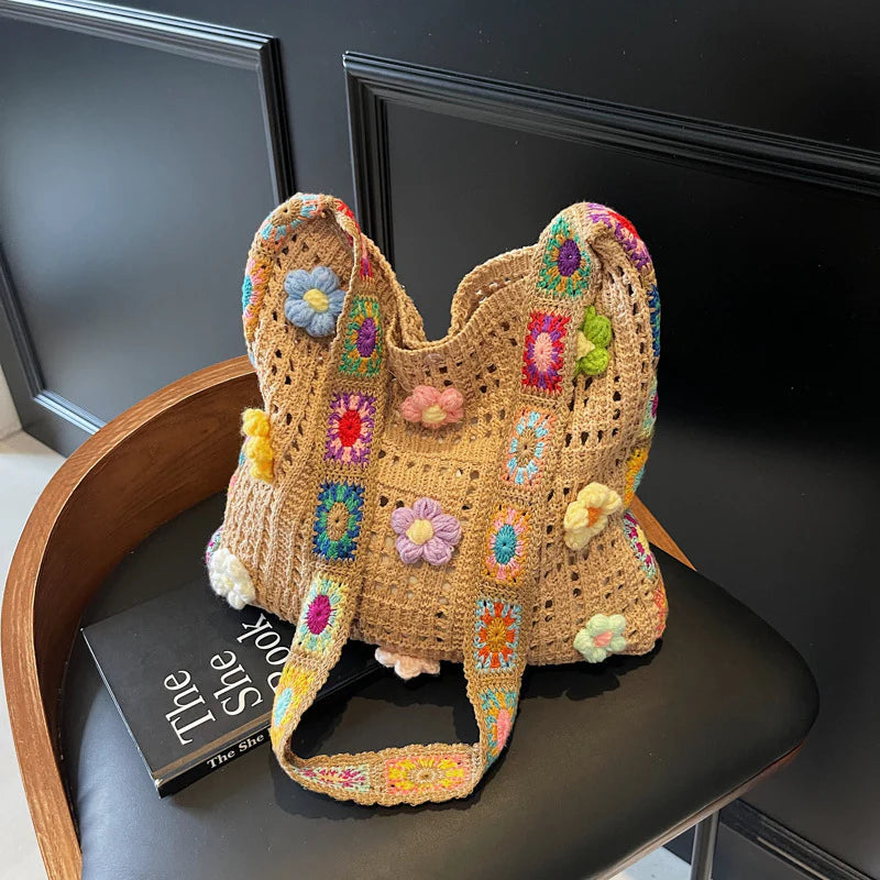 Crossbody Crochet Flower Bag | PreOrder