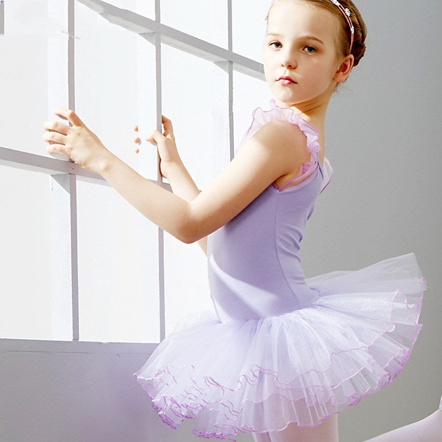 Girls' short sleeve ballet skirt