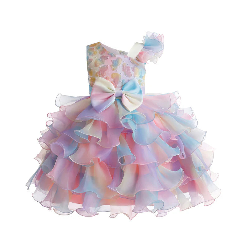 Girls Bow-Tie Fluffy Dress | Preorder