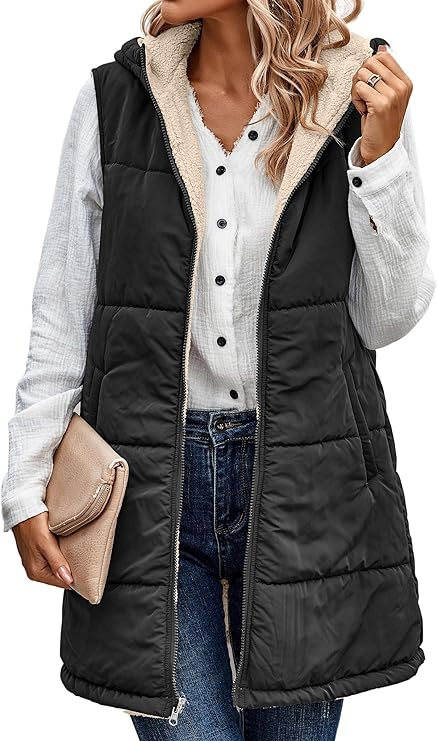 Reversible Sherpa Lined Hooded Vest Pre-Order