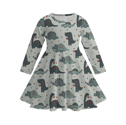 Girls Love Day Print Twirl Dress | Preorder