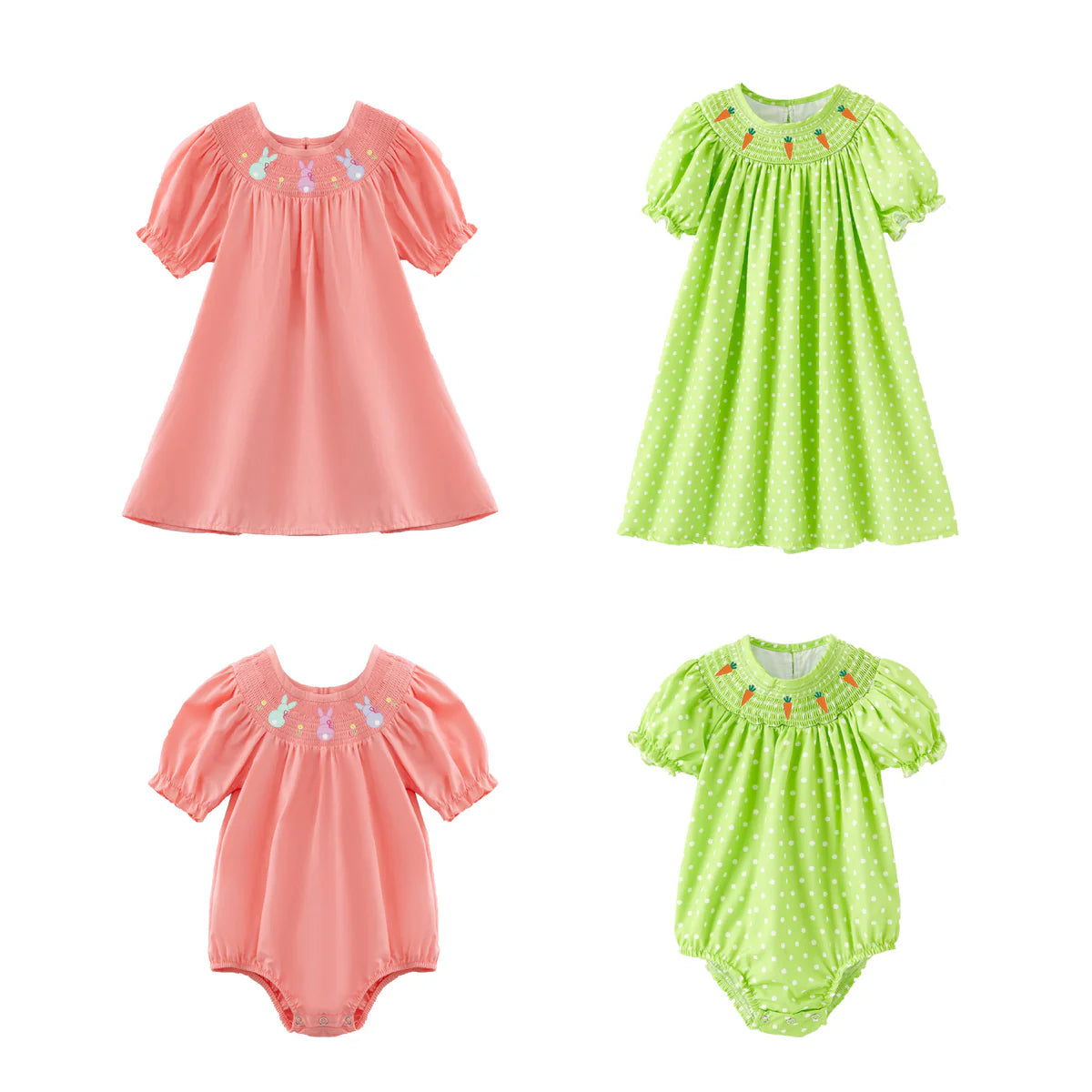 Embroidered Easter Smocked Dress and Romper  | Preorder