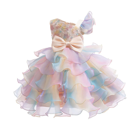 Girls Bow-Tie Fluffy Dress | Preorder