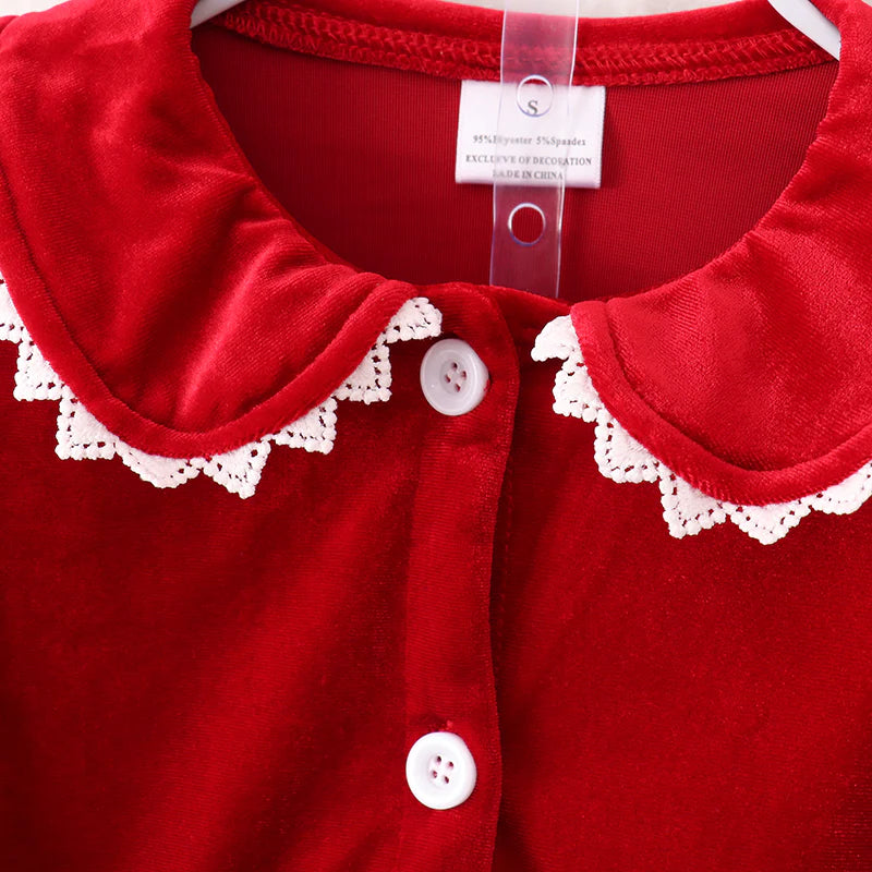 Red Velvet Christmas Pjs (Girls) | Preorder