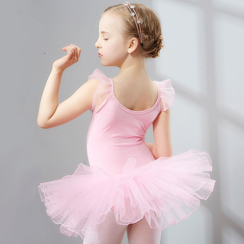 Girls' short sleeve ballet skirt