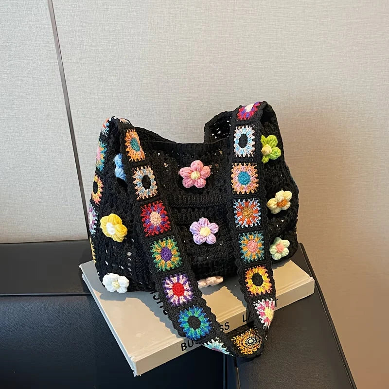 Crossbody Crochet Flower Bag | PreOrder