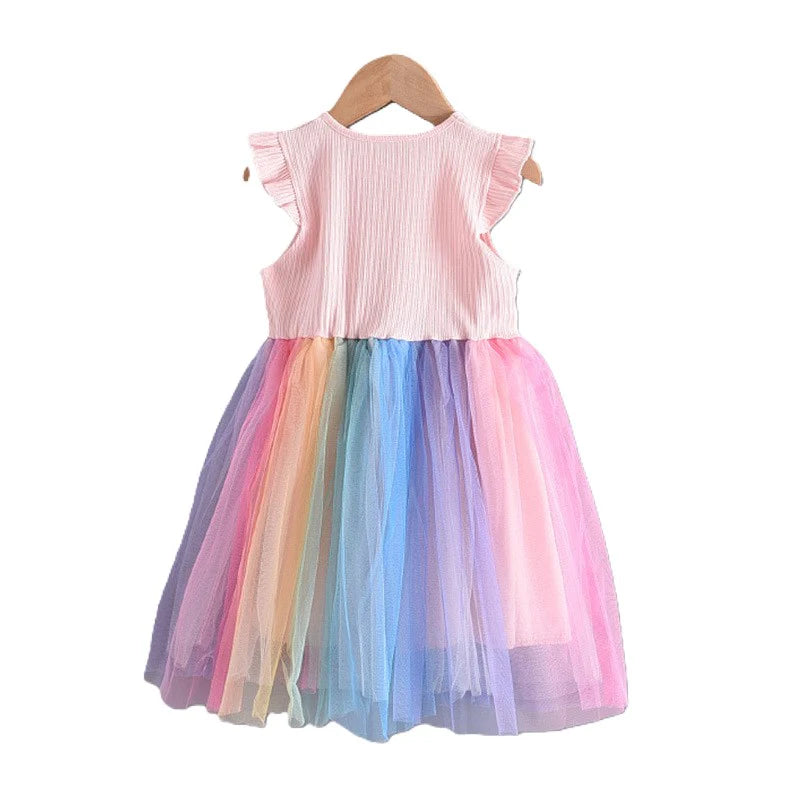 Raindows and Glitter Hearts Dress | Preorder