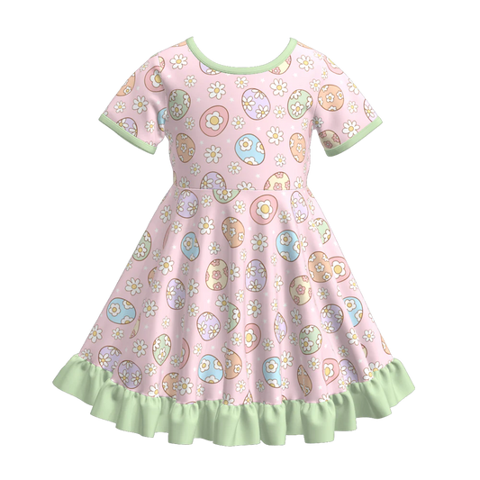 Easter Print Twirl Dress  | Preorder