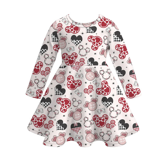 Girls Character Love Day Print Twirl Dress | Preorder
