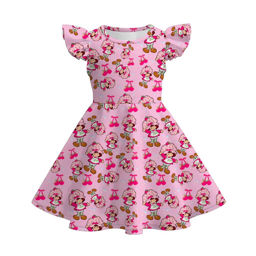 Strawberry Print Twirl Dress  | Preorder