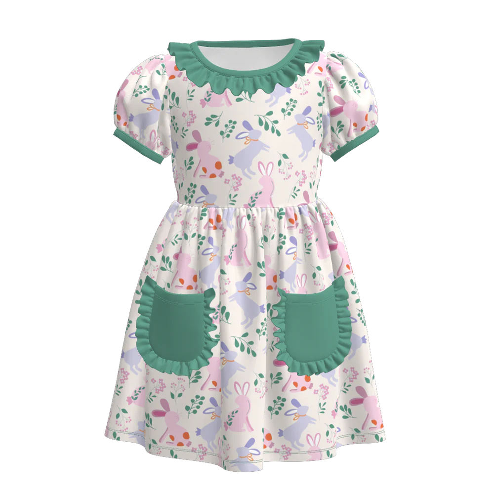 Easter Bunny Frill Cuff Dress | Preorder
