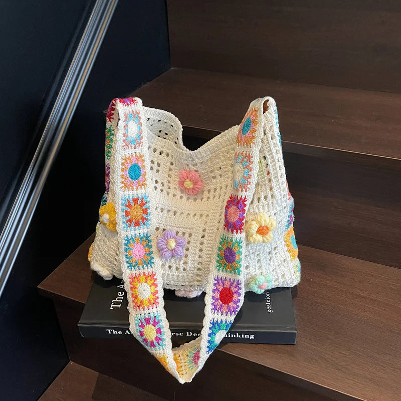 Crossbody Crochet Flower Bag | PreOrder