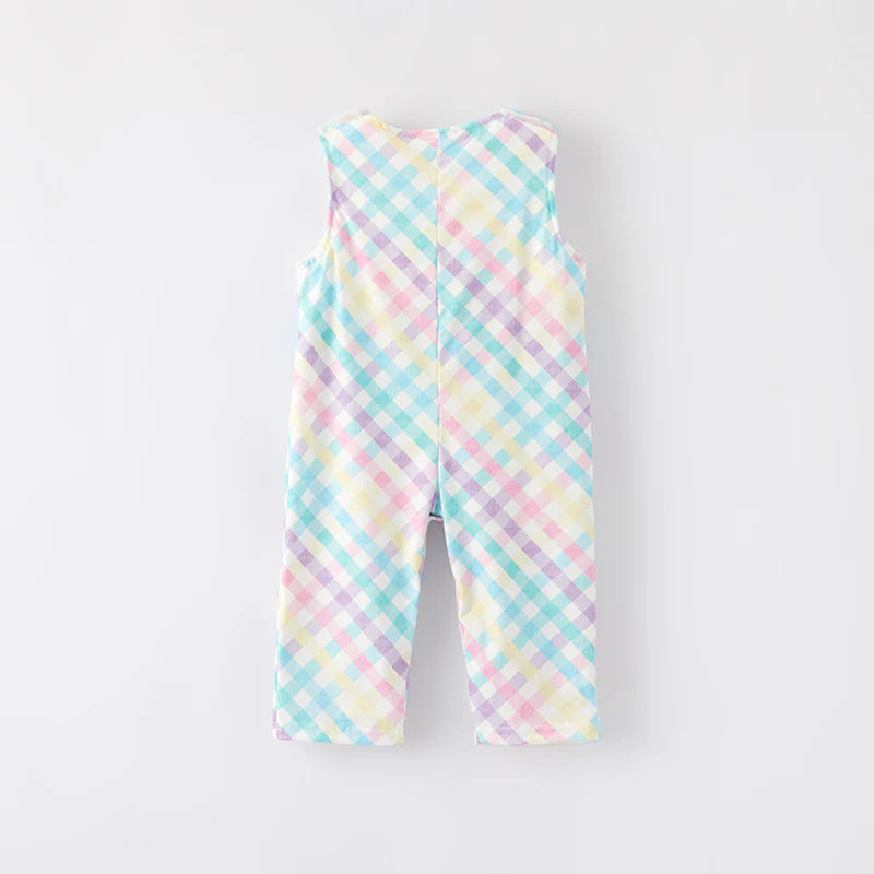 Embroidered Easter Smocked  Boys Romper  | Preorder