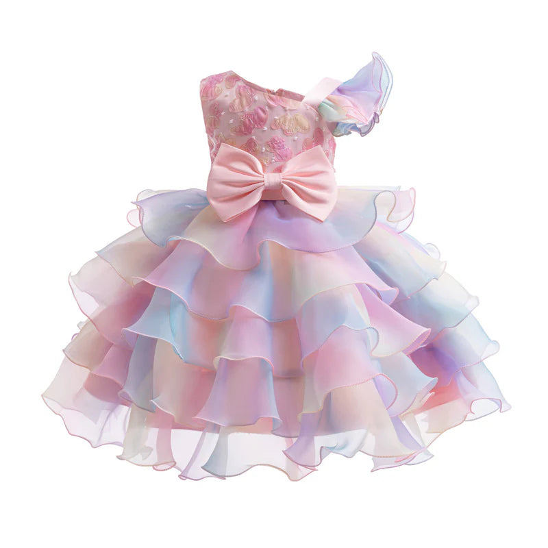 Girls Bow-Tie Fluffy Dress | Preorder