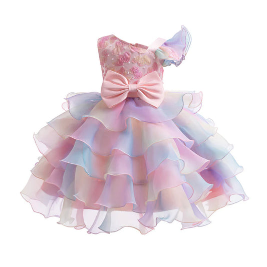 Girls Bow-Tie Fluffy Dress | Preorder