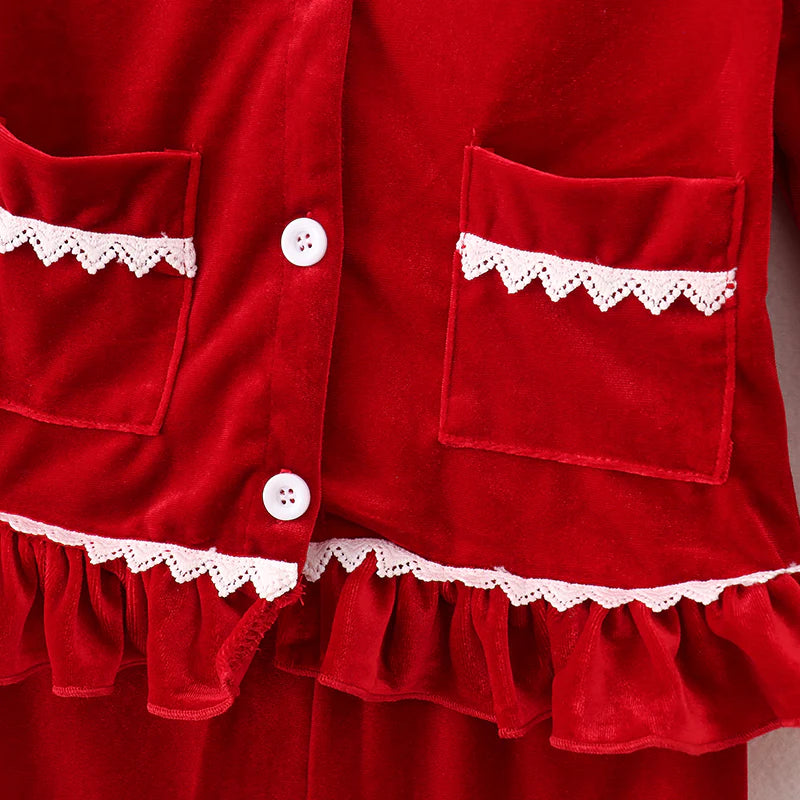 Red Velvet Christmas Pjs (Girls) | Preorder