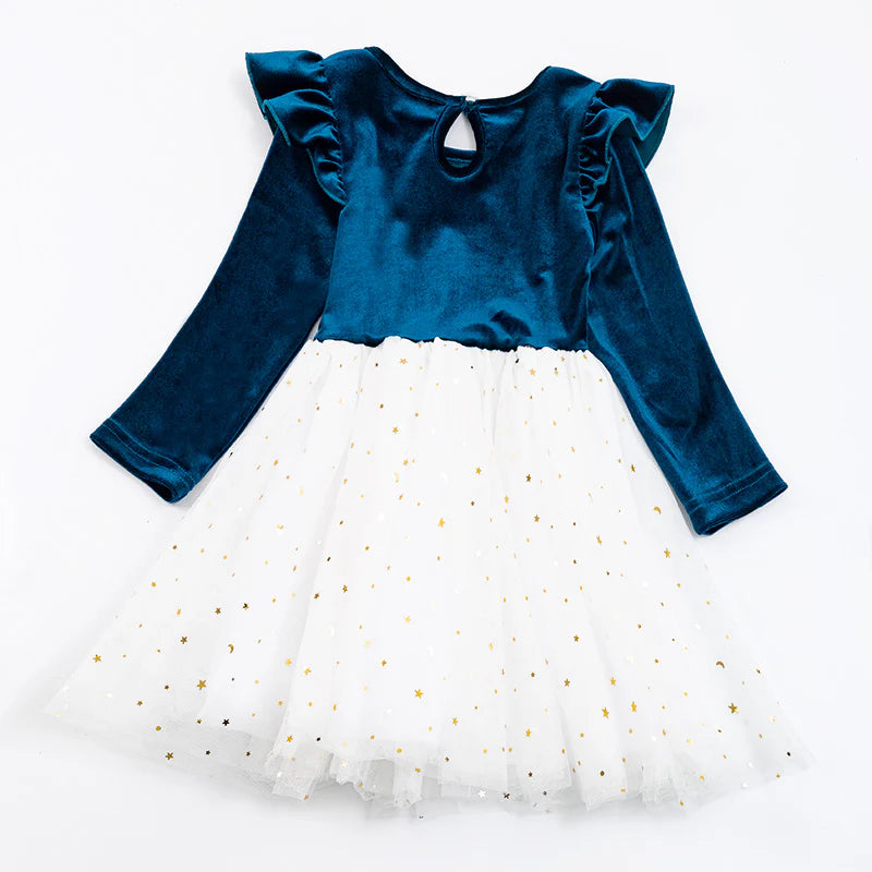 The ‘Under the Stars’ Christmas Dress (Navy)  (Preorder)