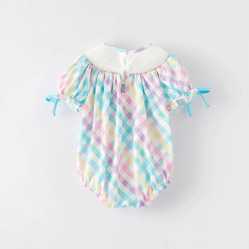 Embroidered Easter Smocked  Romper  | Preorder
