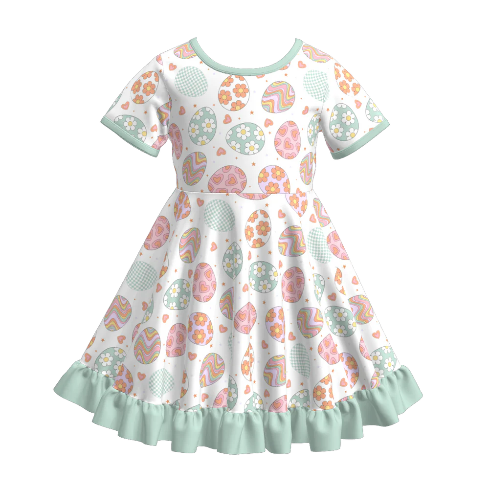 Easter Print Twirl Dress  | Preorder