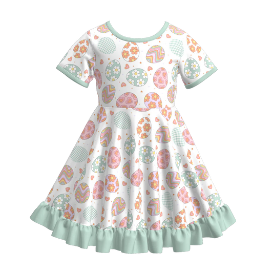 Easter Print Twirl Dress  | Preorder