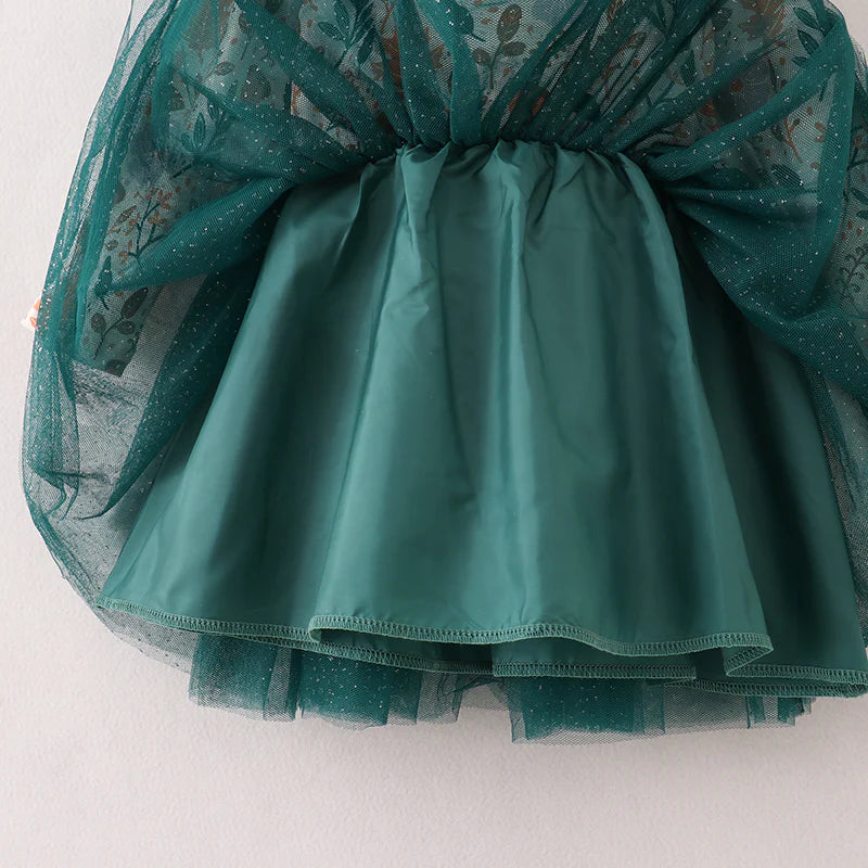 Tulle Dress Dark Green | Pickup Only