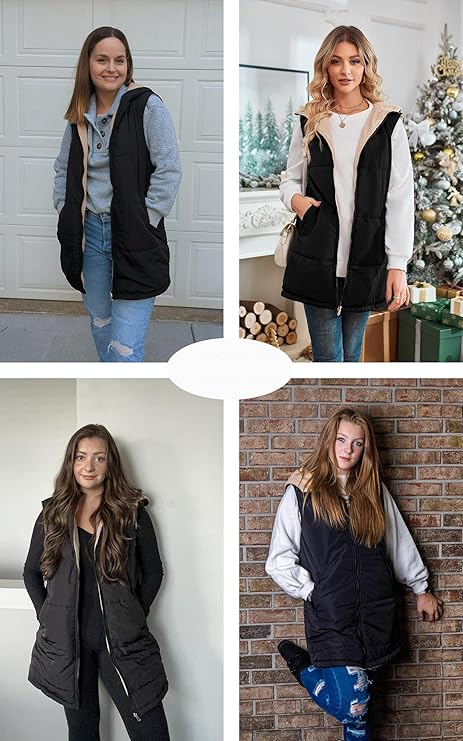 Reversible Sherpa Lined Hooded Vest Pre-Order